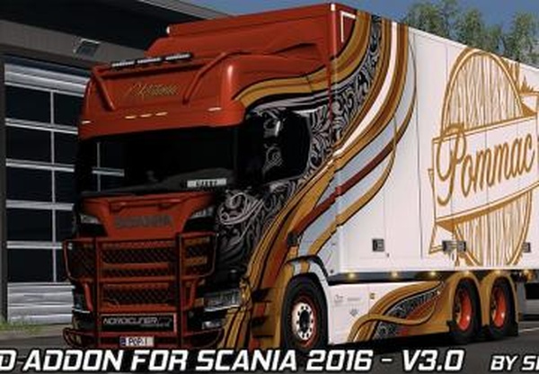 Kraker/NTM Tandem addon for Scania Next Genv3.3 для Euro Truck Simulator 2 (v1.35.x, 1.36.x)