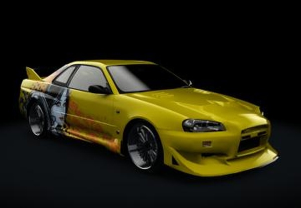 Nissan Veilside Street Drag R34 GT-Rверсия 1 для Assetto Corsa