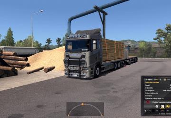 Flatbed Addon For Tandem Ekeri by Kastверсия 1.1 для Euro Truck Simulator 2 (v1.35.x, 1.36.x)