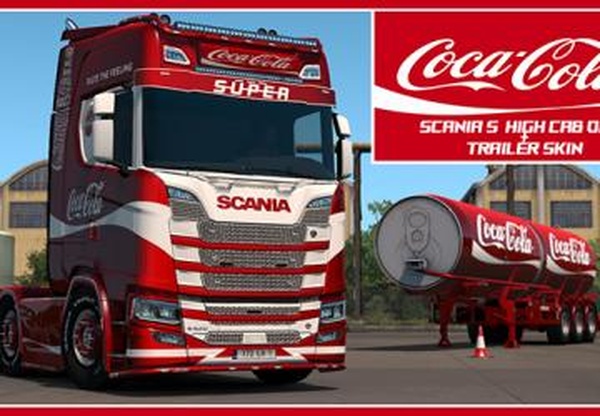 Скинпак «Coca Cola»версия 1.0 для Euro Truck Simulator 2 (v1.35.x)