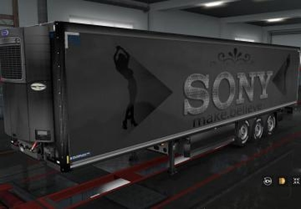 Скин «Sony» для своего прицепа Kroneверсия 1.0 для Euro Truck Simulator 2 (v1.32.x, - 1.35.x)