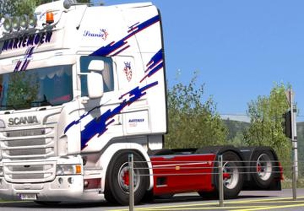 Скин Martemoen Transport для Scania RJLверсия 1.0 для Euro Truck Simulator 2 (v1.35.x)