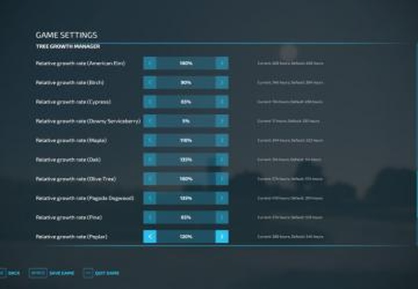 Tree Growth Managerверсия 1.1.1.0 для Farming Simulator 2022