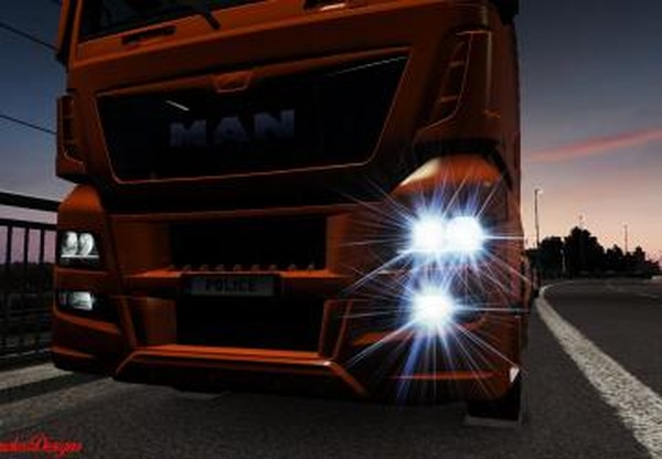Рабочие противотуманки для MAN TGX Euro 6v1.0 для Euro Truck Simulator 2 (v1.32.x, - 1.34.x)