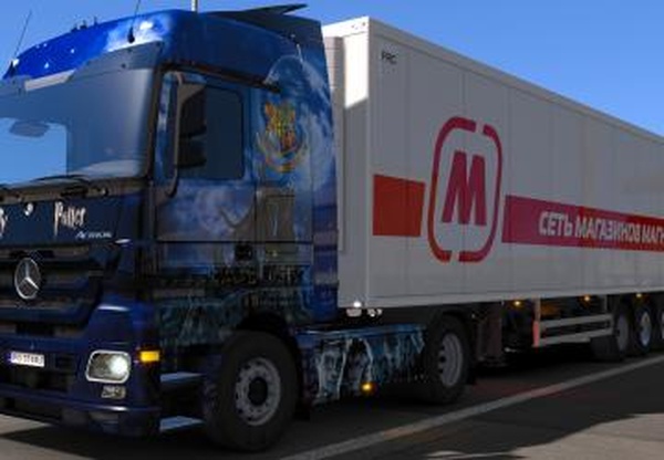 Скин «Harry Potter» для Mercedes 2009версия 1.0 для Euro Truck Simulator 2 (v1.34.x, 1.35.x)