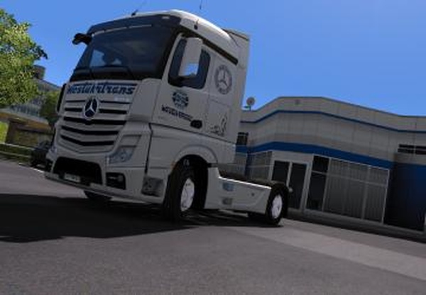 Cкин WestukrTrans для Mercedes MP4версия 1.0 для Euro Truck Simulator 2 (v1.31.x, - 1.43.x)