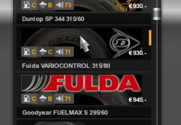 Real Tires Modверсия 6.3 для Euro Truck Simulator 2 (v1.35.x, - 1.43.x)