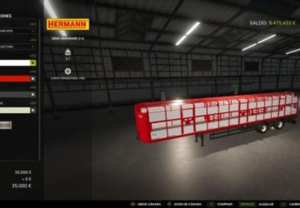 HERMANN Animal Transport Trailerверсия 1.0.0.0 для Farming Simulator 2025