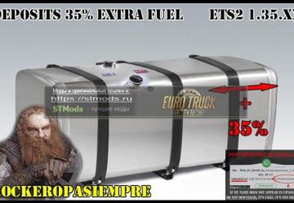 Tanks Extra Fuelверсия 1.35 для Euro Truck Simulator 2 (v1.35.x)
