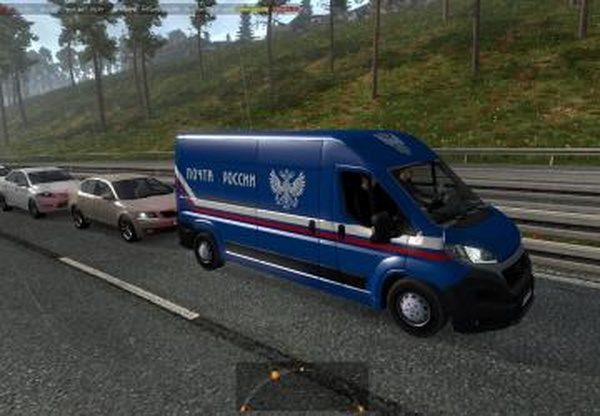 Car Fiat Ducato Russian Postверсия 1.0 для Euro Truck Simulator 2 (v1.32.x, - 1.34.x)
