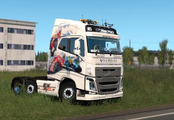 Скин «Hawkins Logistics» для Volvo FHверсия 1.0 для Euro Truck Simulator 2 (v1.32.x, - 1.35.x)