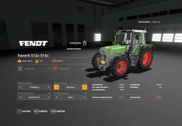 Fendt Favorit 512c-515cверсия 1.3 для Farming Simulator 2019 (v1.5.1.0)