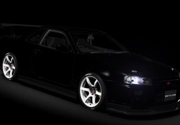 Nissan Skyline R34 GT-R V-SPEC II NÜR WIDEBODYv1.0 для Assetto Corsa