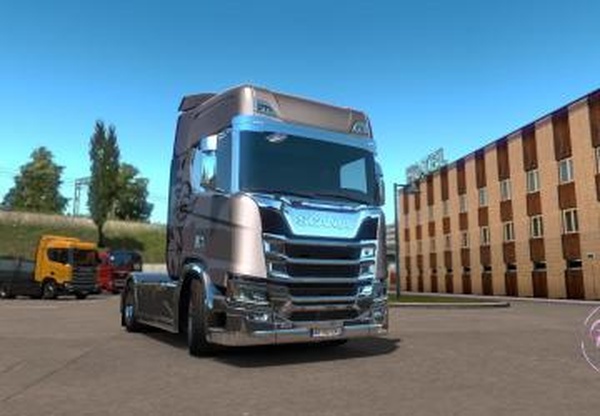 Scania S & R Next Gen Accessories Chromev1.2 для Euro Truck Simulator 2 (v1.32.x, - 1.37.x)