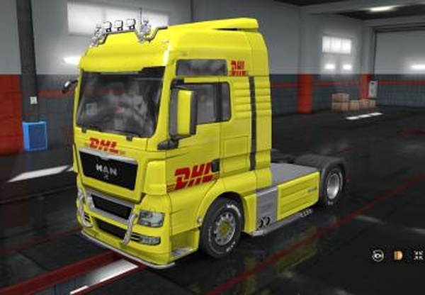 Скин «DHL» для MAN TGXверсия 1.0 для Euro Truck Simulator 2 (v1.28.x, - 1.34.x)