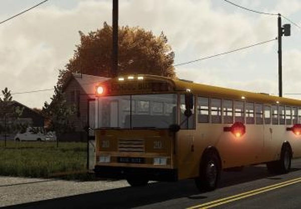 Blue Bird School Busверсия 2.1.0 для Farming Simulator 2022 (v1.8x)