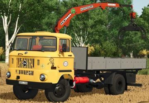 IFA W50 loading car with craneверсия 1.0.0.1 для Farming Simulator 2025