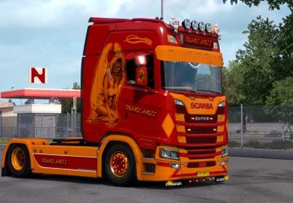 Скин «Orange Angel» для Scania S Next Genv1.0 для Euro Truck Simulator 2 (v1.32.x, - 1.34.x)