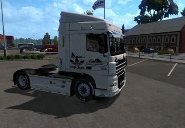 Скин «Adidas» для DAF XF 105версия 1.0 для Euro Truck Simulator 2 (v1.33.x, 1.34.x)