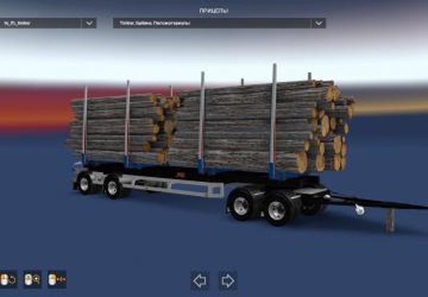 Трейлер тандем лесовозверсия 1.0 для Euro Truck Simulator 2 (v1.32.x, - 1.34.x)