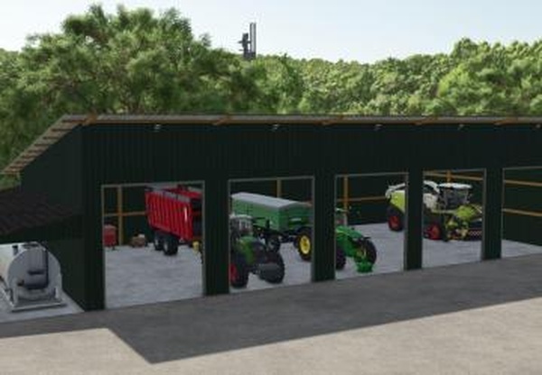 Machineshed With Gasstationверсия 1.0.0.0 для Farming Simulator 2025