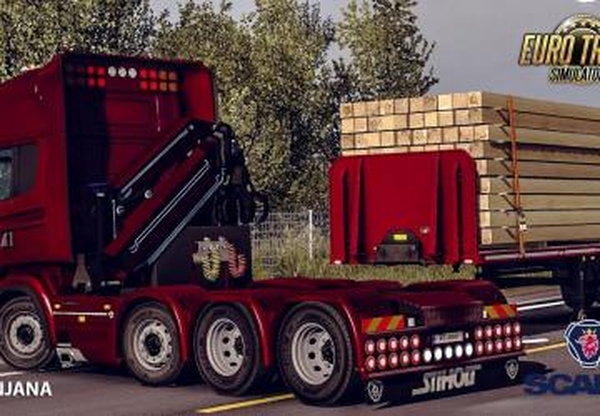 Кран для Scania R4 by RJLверсия 1.0 для Euro Truck Simulator 2 (v1.31.x, - 1.34.x)