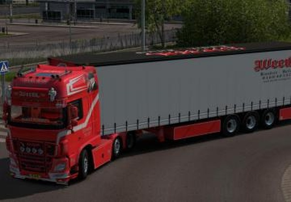 DAF XF 106 530 Weeda + Trailerверсия 1.0 для Euro Truck Simulator 2 (v1.32.x, - 1.34.x)