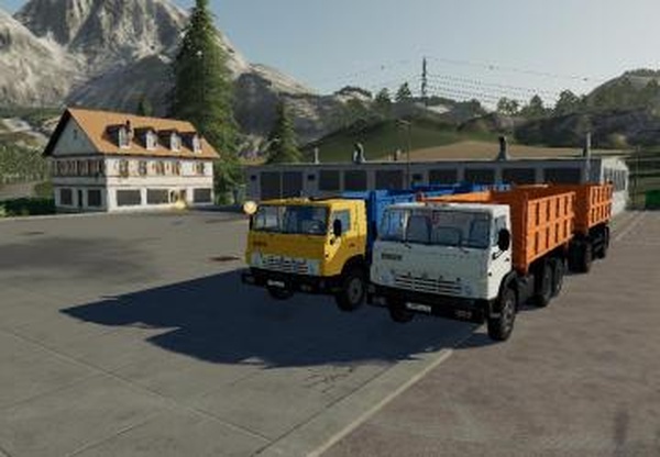 КамАЗ 55102 и Нефаз 8560версия 1.2 для Farming Simulator 2019 (v1.5.x)
