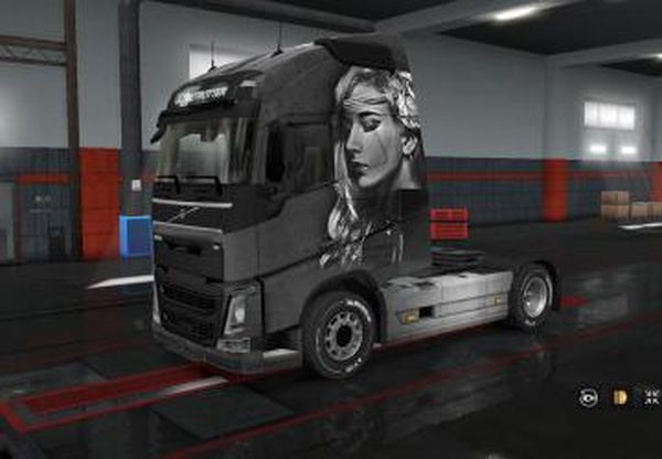 Скин «Girl mask» для Volvo FH 2012версия 1.0 для Euro Truck Simulator 2 (v1.28.x, - 1.34.x)