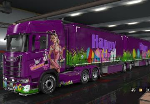 Скин «Easter» для своего прицепа и Scania S 2016v1.0 для Euro Truck Simulator 2 (v1.32.x, - 1.34.x)