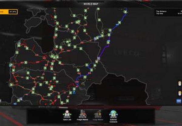 Transparent GPS lineверсия 1.0 для Euro Truck Simulator 2 (v1.34.x)