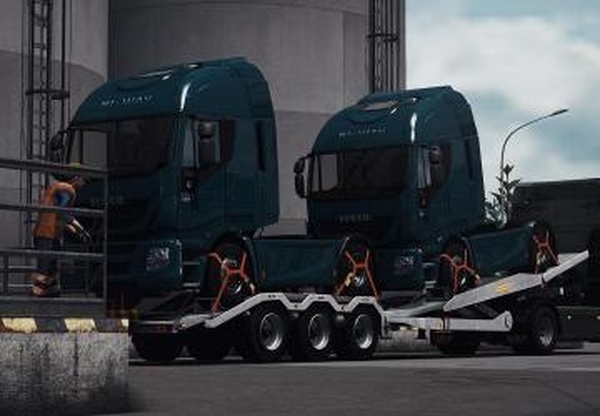 Автовоз в собственночть «Truck Transport Trailer»v3.0 для Euro Truck Simulator 2 (v1.32.x, - 1.34.x)