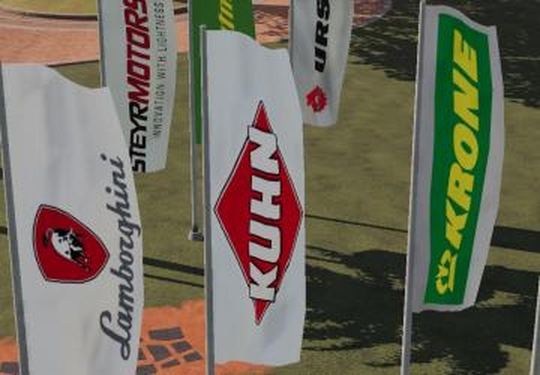 Placeable Multi Brand Flagsверсия 1.0.0.0 для Farming Simulator 2019