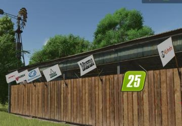Tractor Brands Wall Flag Pack 2версия 1.0.0.0 для Farming Simulator 2025