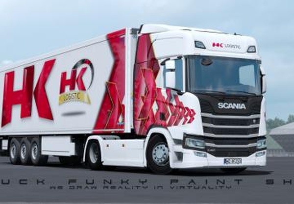 Скин «HK Logistic PL» для Scania R 2016версия 1.0 для Euro Truck Simulator 2 (v1.32.x, - 1.34.x)