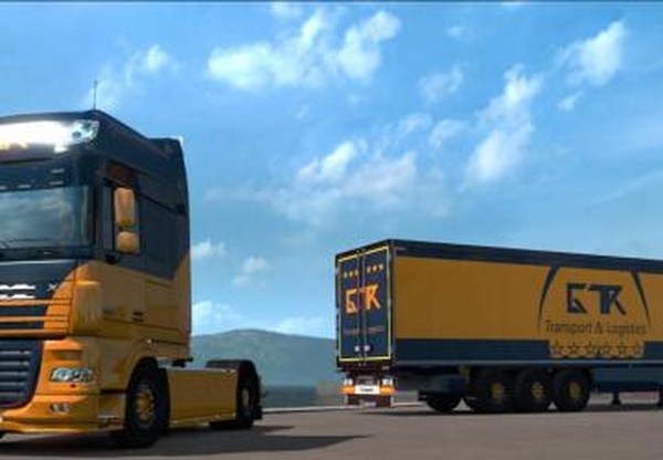 Скин «Transport & Logistics» для прицепа и DAF XF 105v1.0 для Euro Truck Simulator 2 (v1.32.x, - 1.34.x)