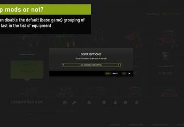 Enhanced Shop Sortingверсия 1.0.0.0 для Farming Simulator 2025