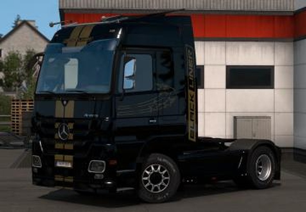 Скин «Black Liner & White Liner Limited Edition» для Mercedes Actros MP3v1.0 для Euro Truck Simulator 2 (v1.32.x, - 1.34.x)