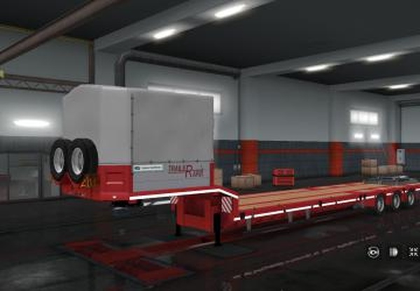 Прицеп-платформа «TverStroyMash» в собственностьv1.0 для Euro Truck Simulator 2 (v1.33.x, 1.34.x)