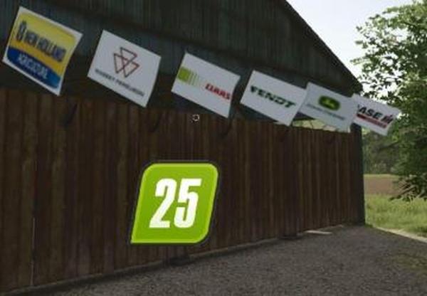 Tractor Brands Wall Flag Pack 1версия 1.0.0.0 для Farming Simulator 2025