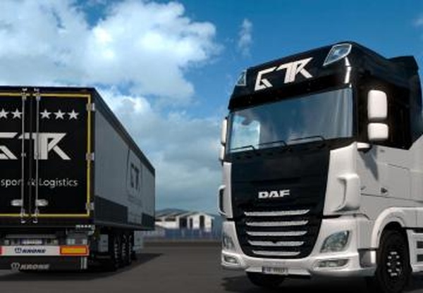 Скин «Transport & Logistics» для прицепа и DAF XF Euro 6v1.0 для Euro Truck Simulator 2 (v1.32.x, - 1.34.x)
