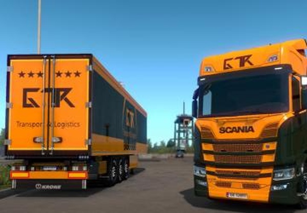 Скин «Transport & Logistics» для прицепа и Scania S&R 2016v1.0 для Euro Truck Simulator 2 (v1.32.x, - 1.34.x)