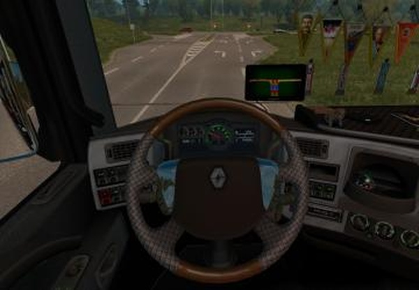 Новый руль Renault Magnumверсия 1.0 для Euro Truck Simulator 2 (v1.25.x, - 1.34.x)