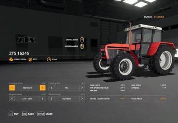 Zetor ZTS 16245версия 1.0 для Farming Simulator 2019 (v1.5.1.0)