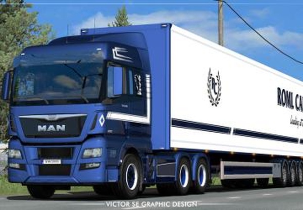 Скинпак «ROML Cargo» для MAN TGX Euro 6 и VAK 4.4mv1.0 для Euro Truck Simulator 2 (v1.33.x, 1.34.x)