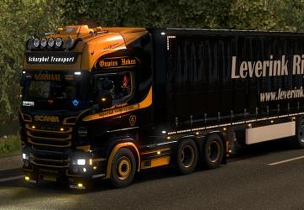 Скин Scharphof Transport для Scania RJLверсия 1.0 для Euro Truck Simulator 2 (v1.34.x)