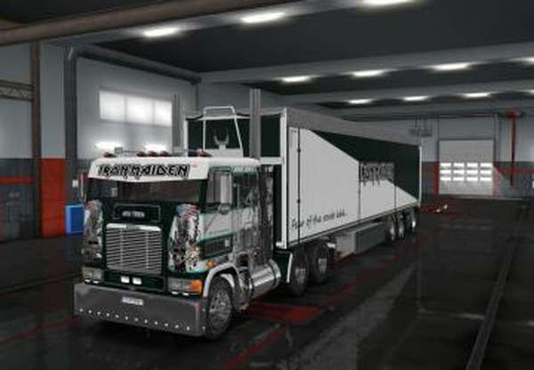 Скин Iron maiden route 666 для своего прицепаv1.0 для Euro Truck Simulator 2 (v1.33.x, 1.34.x)