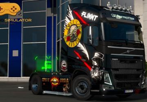 Скин Guns ’N’ Roses для Volvo FH 12v1.0 для Euro Truck Simulator 2 (v1.34.х)
