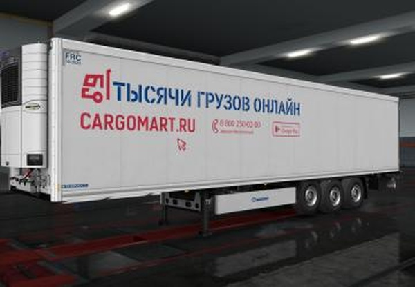 Скин «CARGOMART.RU» для своего прицепаверсия 1.0 для Euro Truck Simulator 2 (v1.32.x, - 1.34.x)