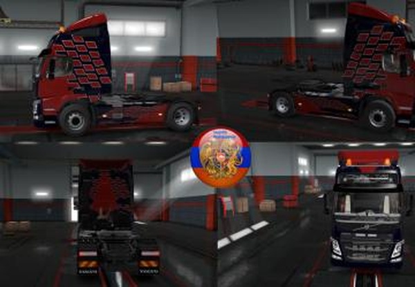 Volvo FM и Volvo VNL 2018 Trucks Racing skinsv1.0 для Euro Truck Simulator 2 (v1.32.x, - 1.34.x)